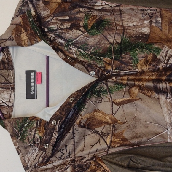 Game Winner Real Tree Felted Lightweight Fleece Camo Top size Small - Picture 12 of 12